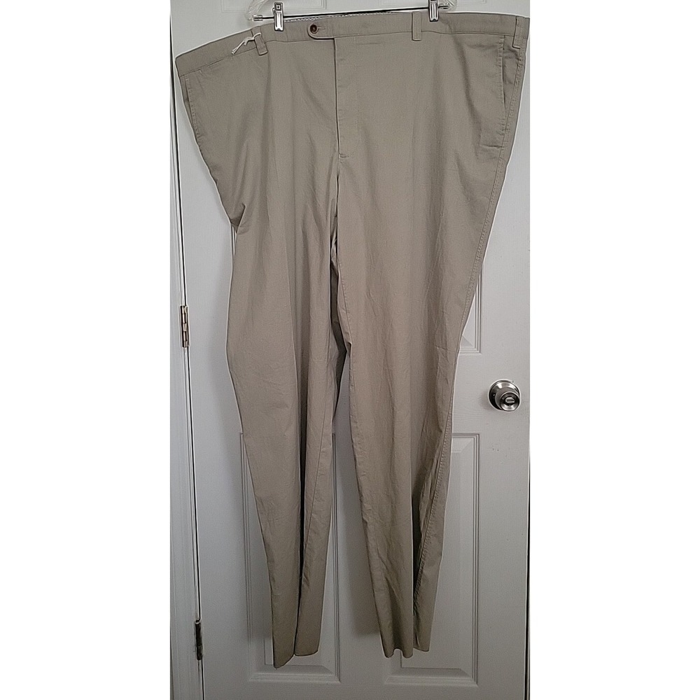 DXL Bruno Saint Hilaire Simon Tan Chino Pants Mens Size 58R Unhemmed  NWT